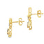 Boucles d'oreilles pendantes en diamant quartz de 0,47 ct en or jaune 10KT