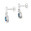 London Blue Topaz Dangle Earrings in 10KT White Gold