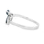 Genuine .36ct Sapphire and Diamond Ring in 14KT White Gold