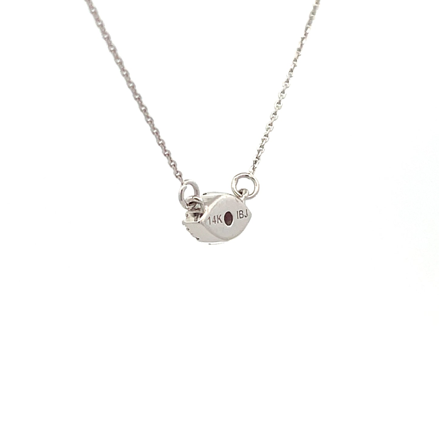 .14ct Colgante de Rubí y Diamante en Oro Blanco de 14KT