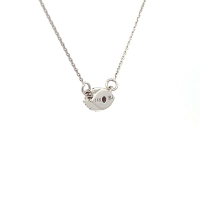 .14ct Pendentif en Rubis et Diamant en Or Blanc 14KT