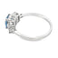 Bague de fiançailles en diamant cultivé en laboratoire de 1,85 ct en or blanc 14KT