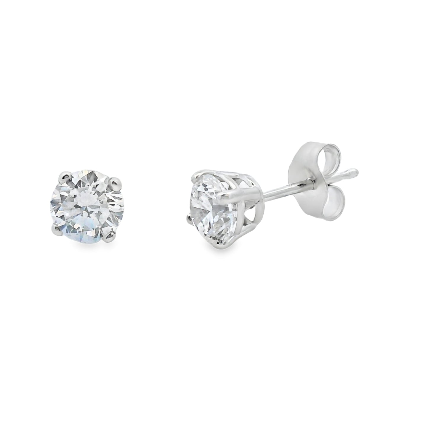 1.00ct Lab Grown Diamond Stud Earrings in 14KT White Gold
