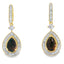 .84ct Quartz Diamond Dangle Earrings in 10KT Yellow Gold