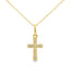 Colgante de Cruz de Diamante de 0.05ct en Oro Amarillo de 14KT