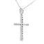 Pendentif Croix en Diamant de 0,25 ct en Or Blanc 14KT