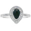 Natural .52ct Onyx Diamond Ring in 10KT White Gold
