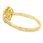 Anillo de Diamante de Cuarzo Rosa de 0.44ct en Oro Amarillo de 10KT
