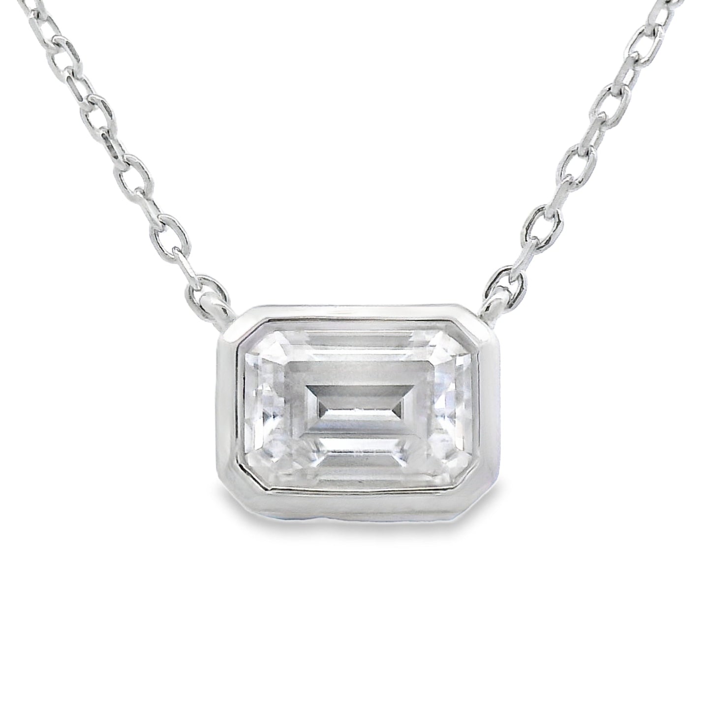 Pendentif Moissanite Naturel de 0,85 ct en Argent Sterling