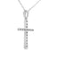 Pendentif Croix en Diamant de 0,19 ct en Or Blanc 14KT