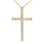 Pendentif Croix en Diamant de 0,24 ct en Or Jaune 14KT