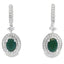 Boucles d'oreilles pendantes en onyx et diamants de 1,06 ct en or blanc 10KT
