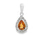 .63ct Citrine & Diamond Pendant in 10KT White Gold