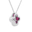 .77ct Pendentif en Rubis et Diamant en Or Blanc 14KT