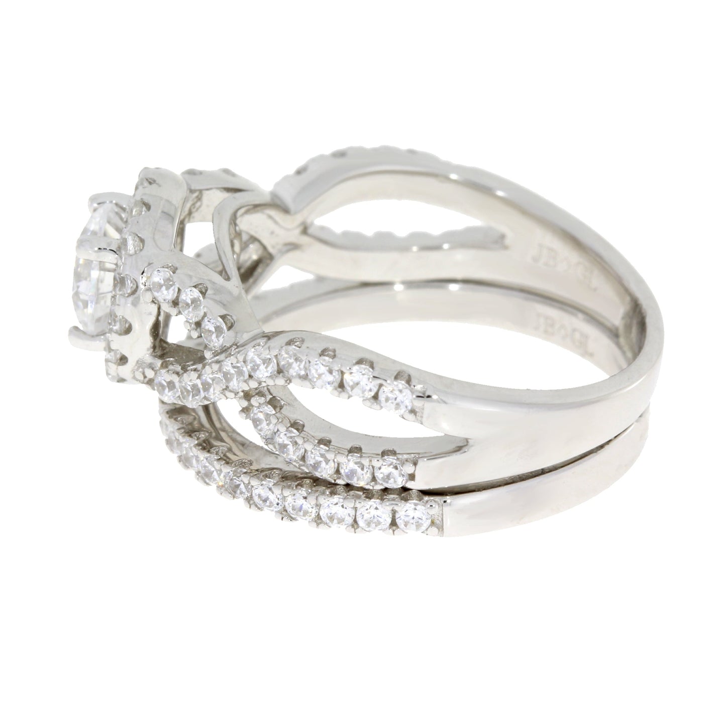 Bague de fiançailles en argent sterling avec zircon cubique naturel CZ
