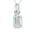 .64ct Emerald and Diamond Pendant in 14KT White Gold