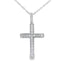 Colgante de Cruz de Diamante de 0.07ct en Oro Blanco de 10KT
