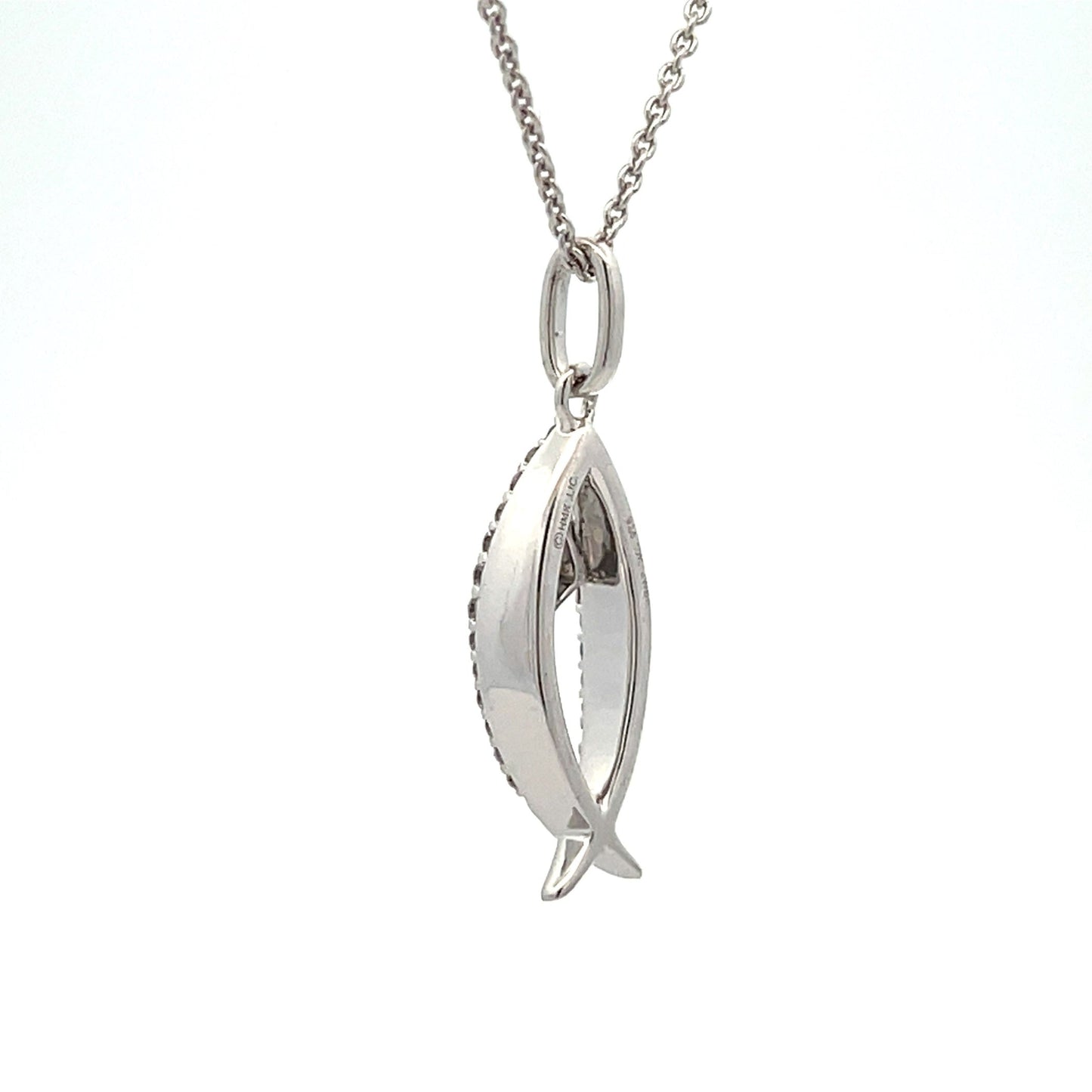 .17ct Pendentif Croisé Religieux en Argent Sterling et Or 10KT