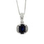 .63ct Sapphire and Diamond Pendant in 14KT White Gold