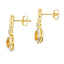 .89ct Citrine Diamond Dangle Earrings in 10KT Yellow Gold