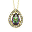 Treated Topaz & Diamond Pendant in 14KT Yellow Gold