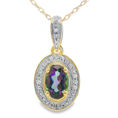 Pendentif Mystic Fire Topaz en or jaune 10KT
