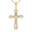 Genuine Topaz Cross Pendant in Sterling Silver