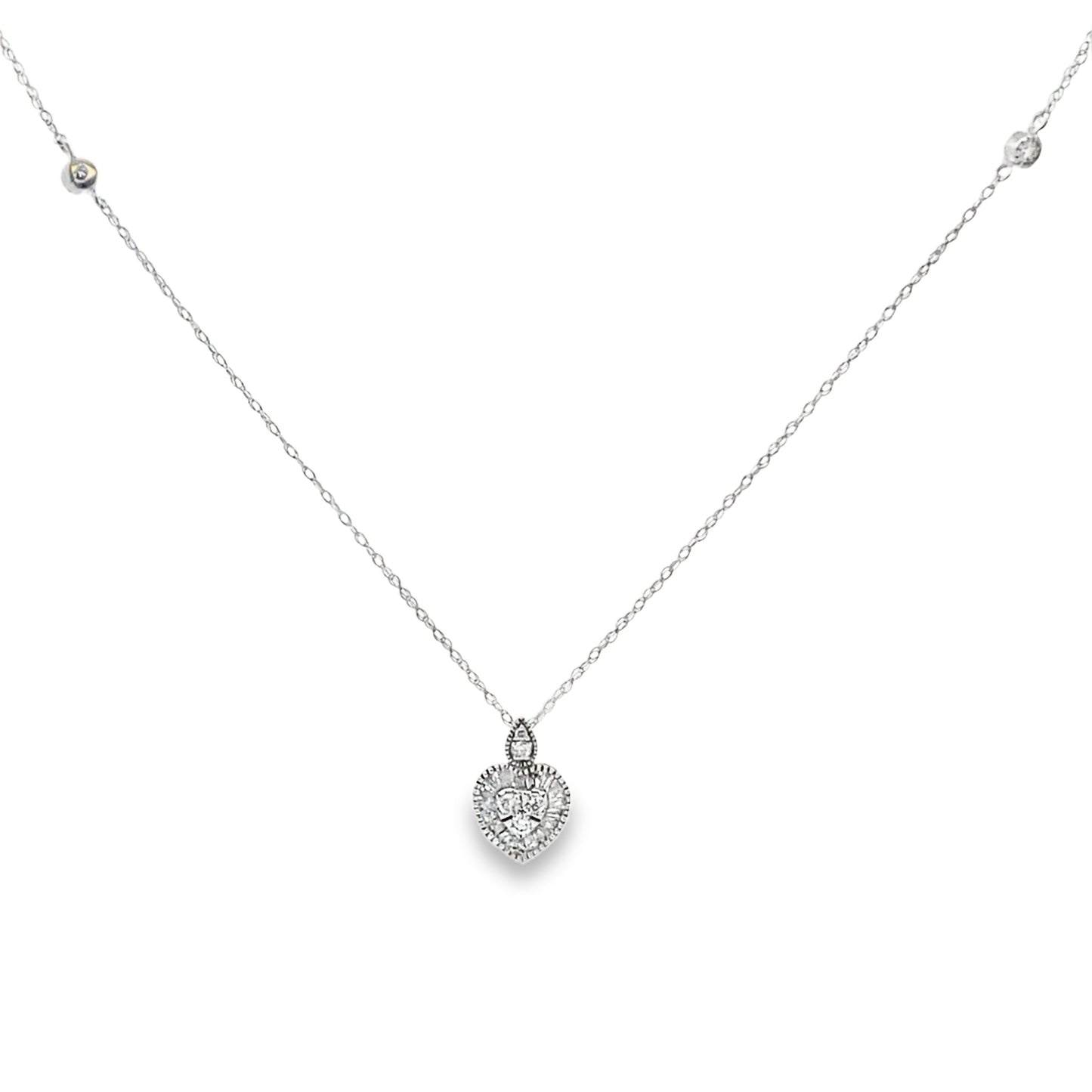 Pendentif en diamant de 0,31 ct en or blanc 14KT