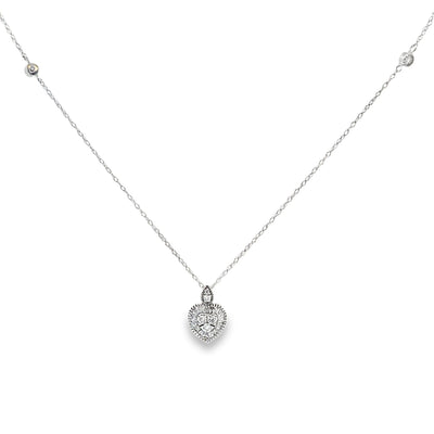 Elegant .31ct Diamond Pendant in 14KT White Gold