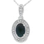 .53ct Pendentif en Onyx et Diamant en Or Blanc 10KT