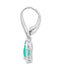 Chalcedony Diamond Dangle Earrings in 10KT White Gold