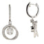 Genuine 1.00ct Diamond Dangle Earrings in 14KT White Gold