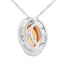 .51ct Pendentif en Citrine et Diamant en Or Blanc 10KT