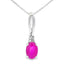 .38ct Ruby and Diamond Pendant in 10KT White Gold