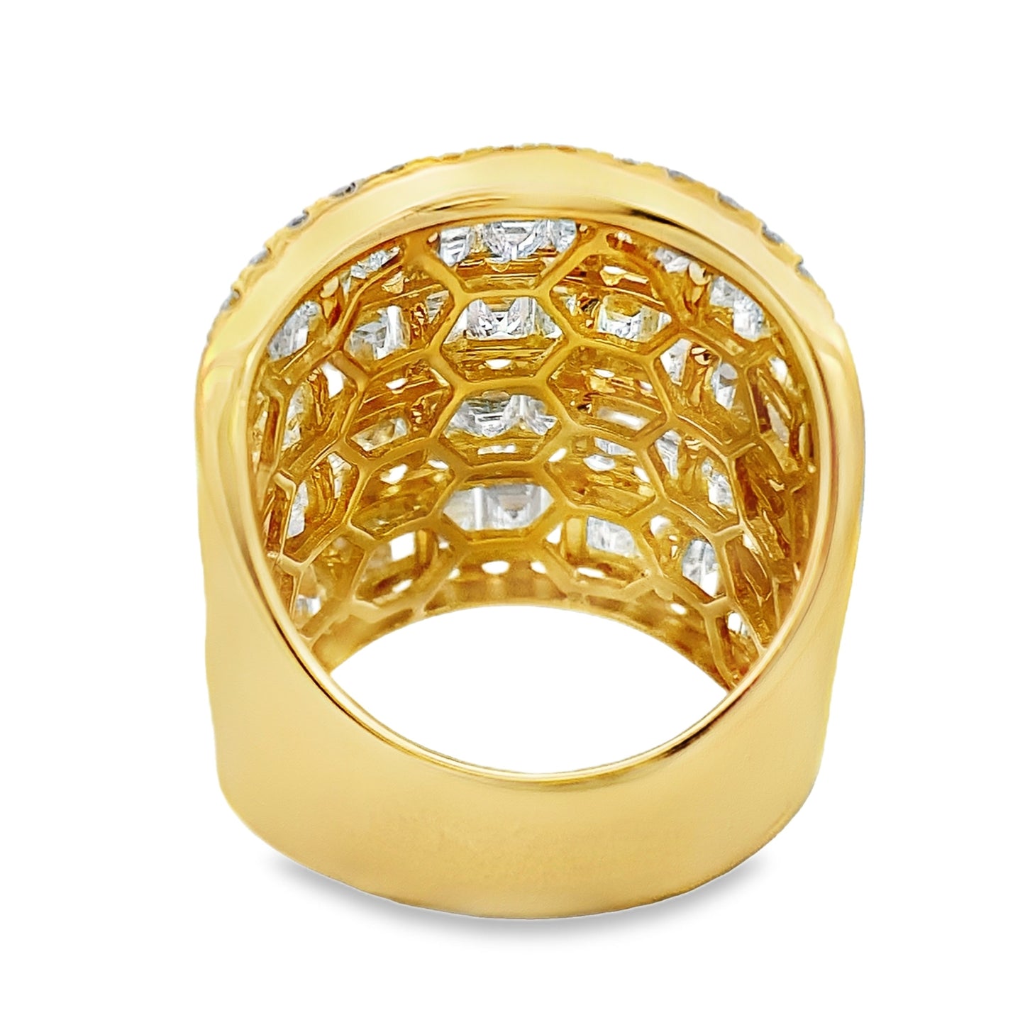 Genuine 6.65ct Diamond Ring in 18KT Yellow Gold