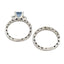 Antique Style Engagement Ring Set in 14KT White Gold