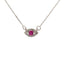 .14ct Colgante de Rubí y Diamante en Oro Blanco de 14KT