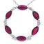 Pendentif Cercle d'Amour en Rubis et Diamants en Or Blanc 10KT