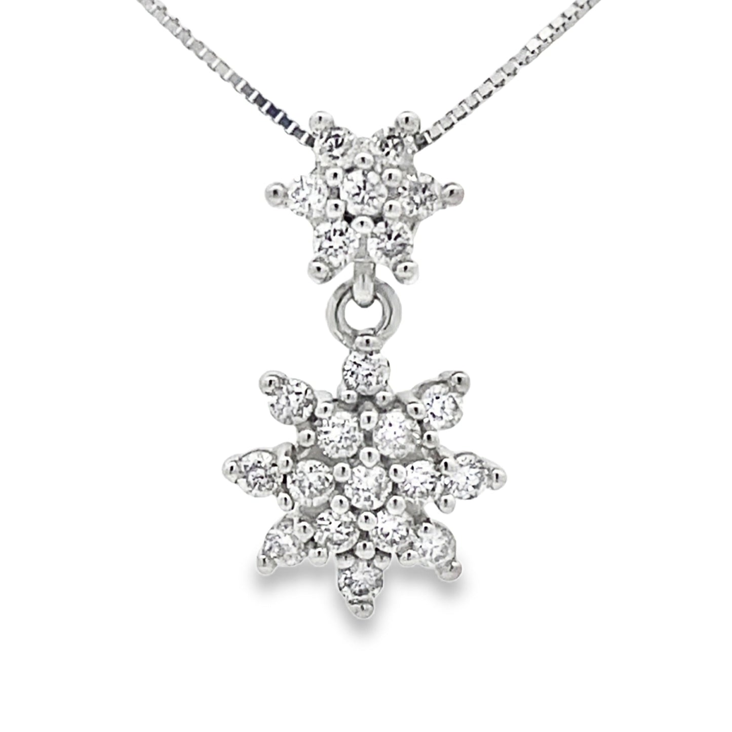 Colgante de Diamante Creado en Laboratorio Elegante en Oro Blanco de 10KT