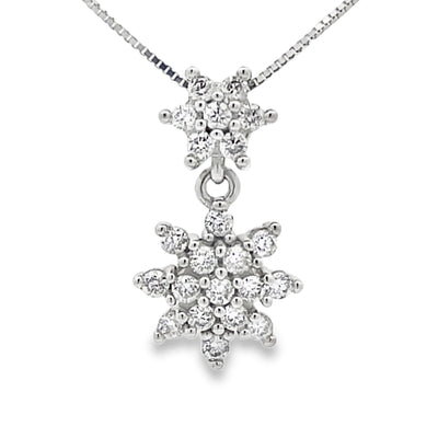 Elegant Lab Grown Diamond Pendant in 10KT White Gold