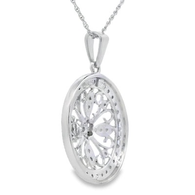 Natural .25ct Diamond Fashion Pendant in Sterling Silver