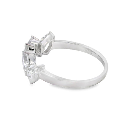 Bague de mariage en diamant cultivé en laboratoire en or blanc 10KT
