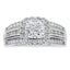 Bague de fiançailles en diamant cultivé en laboratoire de 1,53 ct en or blanc 10KT