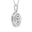 Lab Grown Diamond Pendant in 14KT White Gold