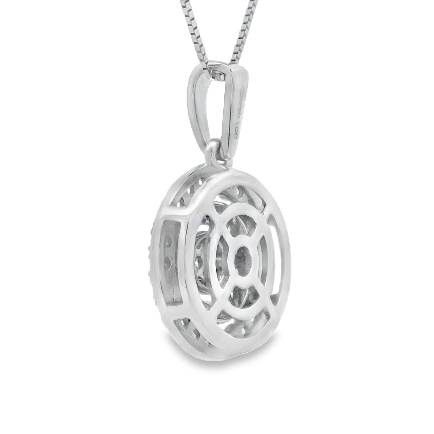 Lab Grown Diamond Pendant in 14KT White Gold
