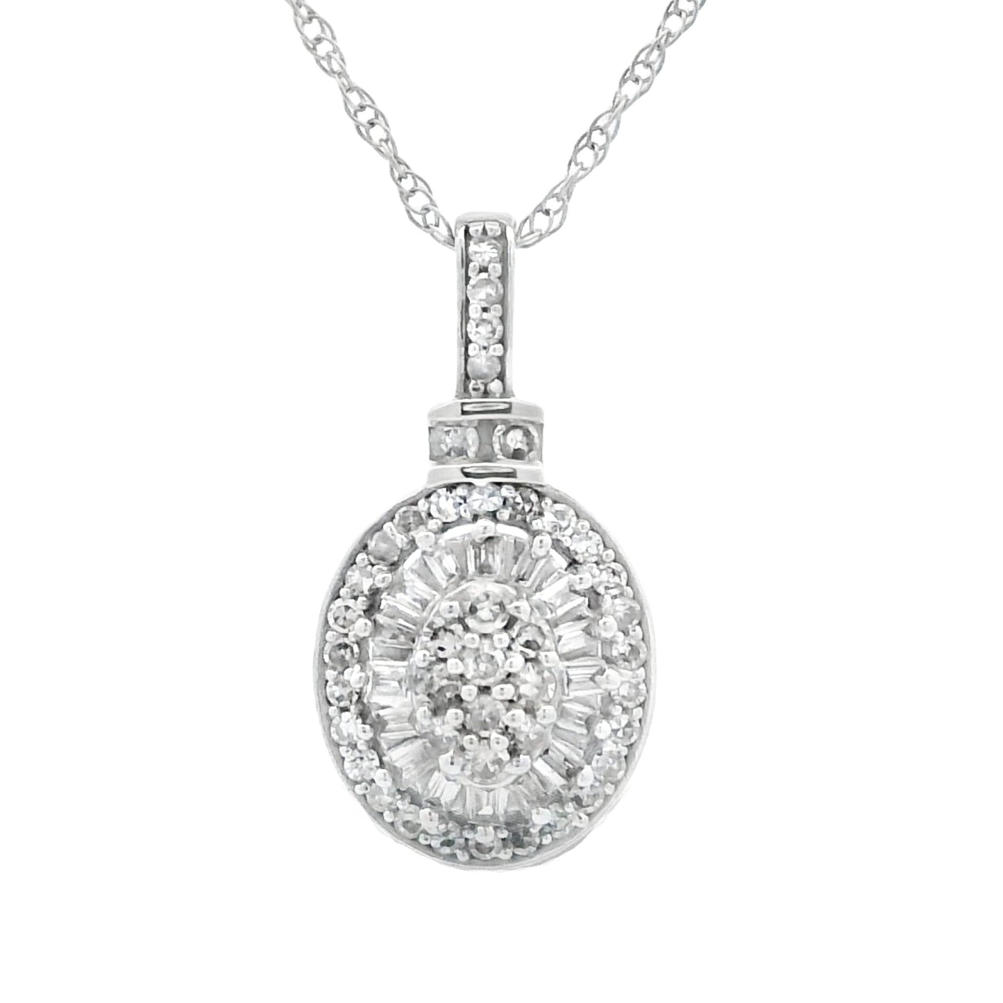 Genuine .25ct Diamond Fashion Pendant in 10KT White Gold