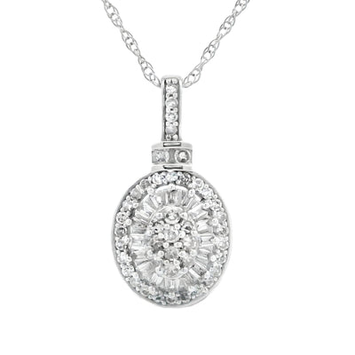 Genuine .25ct Diamond Fashion Pendant in 10KT White Gold