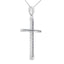 Colgante de Cruz de Diamante de 0.21ct en Oro Blanco de 14KT