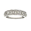 Anillo de boda de diamante natural de 0.50 ct en oro blanco de 14 quilates