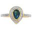 Bague en saphir naturel de 0,54 ct avec diamants en or jaune 10KT